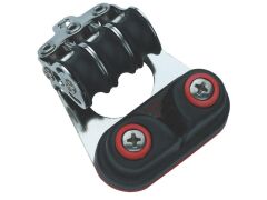 Sprenger Micro XS Block mit Kugellager A2/Kunststoff 6mm, 3 Rollen, Bügel, Schotklemme