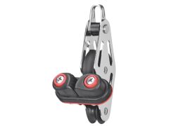 Sprenger Block 6mm mit Gleitlager A2/Kunststoff Niederholer, 2 Rollen, Schotklemme