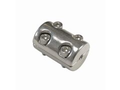 Klemmring 2-tlg. mit 4 Schrauben Edelstahl A4 4mm M4 22x27mm