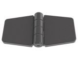 Scharnier mit Abdeckung Kunststoff 79x41mm schwarz