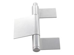 Anschweißscharnier, 3-tlg. mit langen Flügeln Edelstahl A2 118mm