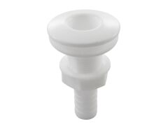 Borddurchlass mit Schlauchanschluss Nylon für Schlauch 19mm (3/4"), weiß