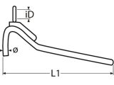 Kettenkralle mit gesplei&szlig;tem Seil A4/PP f&uuml;r Kette 8mm, Seil 14mm (3m)