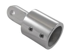 Rohrendkappe mit 2 Schrauben Edelstahl A4 für Rohr 20mm