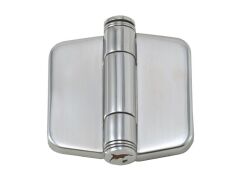 Scharnier mit Schnappabdeckung Edelstahl A4 42x45mm