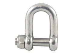 Schäkel mit Innensechskant und Sicherungsmutter Edelstahl A4 8mm