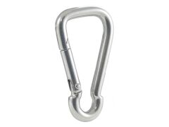 Karabinerhaken, asymmetrisch Edelstahl A4 8x80mm
