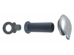 Wasserauslass mit Edelstahlkappe A4/Nylon 96,5mm, für Schlauch 19mm