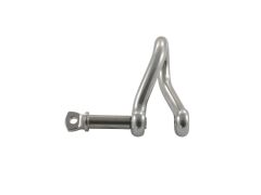 Rundschäkel, gedreht mit unverlierbarem Bolzen Edelstahl A4 12mm