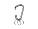 Alu-Karabinerhaken mit Schlüsselringen Alu/Stahl...