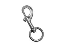 Wirbelkarabiner mit rundem Auge Edelstahl A4 120mm