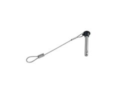 Steckbolzen mit Sicherungsseil A4/Kunststoff 125mm, Steckbolzen 4,8x40mm