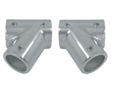 T-Stück, 60° Edelstahl A4 für Rohr 22mm, Rechts