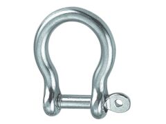 Rundschäkel, geschweift mit unverl. Bolzen Edelstahl A4 8mm