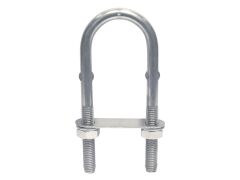 U-Bolzen mit Gegenplatte Edelstahl A2 M4x64mm