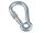 Karabinerhaken mit Sicherheitsmutter und Kausche Edelstahl A4 12x140mm