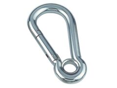 Karabinerhaken mit Kausche Edelstahl A4 12x140mm