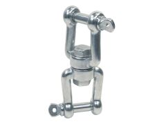 Wirbelschäkel Gabel-Gabel Edelstahl A4 5x60mm