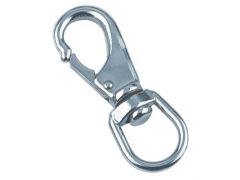 Schnapphaken mit Wirbelauge Edelstahl A4 86x11mm