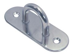 Mastplatte oval Edelstahl A2 60x19mm, Bügel 6mm