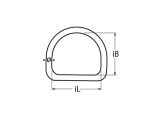 D-Form-Ring Edelstahl A4 3x20mm