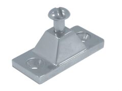 Verdeckbeschlag Seitenplatte Edelstahl A4 50x23mm