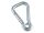 Karabinerhaken mit Kausche, asymmetrisch Edelstahl A4 10x100mm