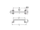 Griff flach Edelstahl A2 118mm