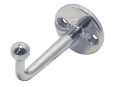 Haken mit runder Grundplatte Edelstahl A2 47x28mm