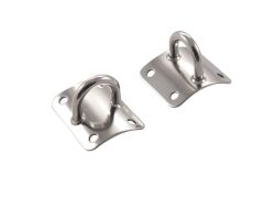 Mastplatte gewölbt Edelstahl A2 Bügel 6mm senkrecht