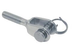 Mini-Gabel mit Linksgewinde Edelstahl A4 M6L