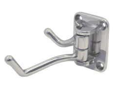 Kleiderhaken 2-fach, schwenkbar Edelstahl A2 90mm