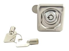 Einlassgriff mit Schloss Edelstahl A2 50x55mm