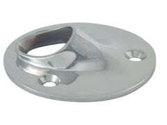 Relinganschweißfuß rund, 45° Edelstahl A4 69mm, für Rohr 22mm