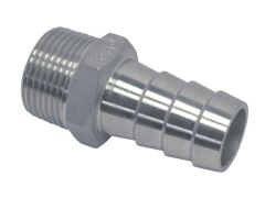 Schlauchanschluss mit Außengewinde Edelstahl A4 1/2" für Schlauch 13mm