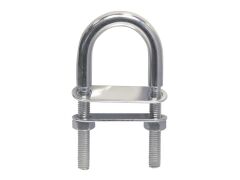 U-Bolzen mit 2 Gegenplatten Edelstahl A4 M12x120mm