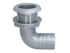Borddurchlass mit Schlauchanschluss, 90° Edelstahl A4 für Schlauch 25mm (1")