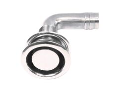 Tankentlüfter versenkt, 90° Edelstahl A4 46mm, für Schlauch 16mm