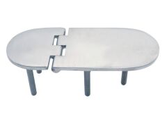 Scharnier mit Gewinde Edelstahl A4 146x65mm, M6x45mm