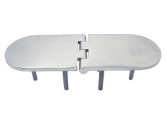 Scharnier mit Gewinde Edelstahl A4 190x65mm, M6x45mm