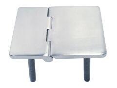 Scharnier mit Gewinde Edelstahl A4 80x65mm, M6x45mm