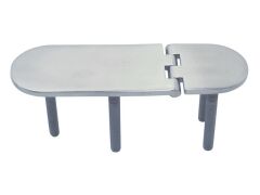 Scharnier mit Gewinde Edelstahl A4 126x40mm, M6x45mm