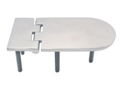 Scharnier mit Gewinde Edelstahl A4 127x65mm, M6x45mm