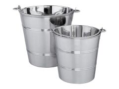 Eimer, hochglanzpoliert Edelstahl A2 10L