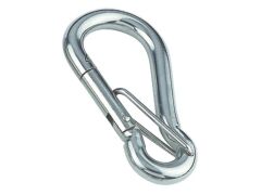 Karabinerhaken mit Sicherheitsverschluss Edelstahl A4 6x60mm