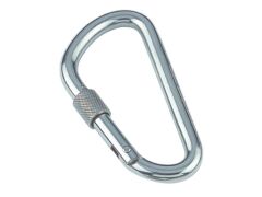 Karabinerhaken mit Sicherheitsmutter Edelstahl A4 10x115mm