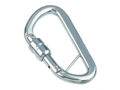 Karabinerhaken mit Springverschluss und Steg Edelstahl A4 8x80mm