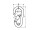 Karabinerhaken mit Sicherheitsmutter, Birnenform Edelstahl A4 10x100mm
