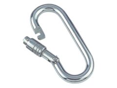 Karabinerhaken mit Springverschluss, oval Edelstahl A4 10x110mm