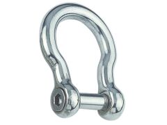 Rundschäkel mit Innensechskant, geschweift Edelstahl A4 16mm